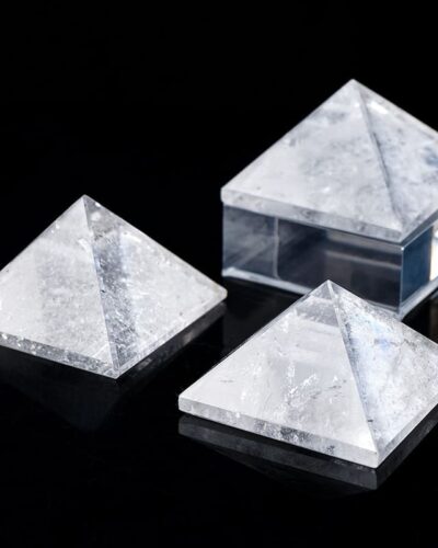 High-Quality Clear Quartz Pyramid Feng Shui Ornament