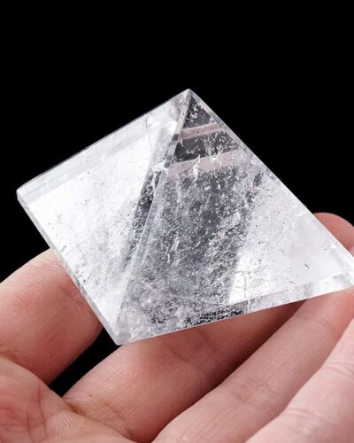 High-Quality Clear Quartz Pyramid Feng Shui Ornament