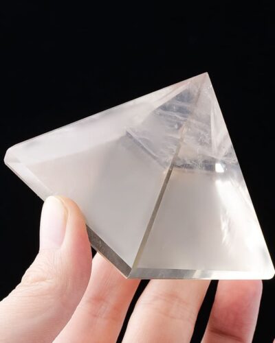 High-Quality Clear Quartz Pyramid Feng Shui Ornament