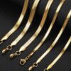 High-Quality Gold Plated Herringbone Necklace Chains Bulk