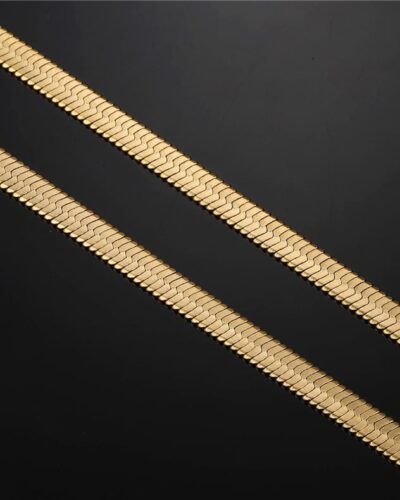 High-Quality Gold Plated Herringbone Necklace Chains Bulk
