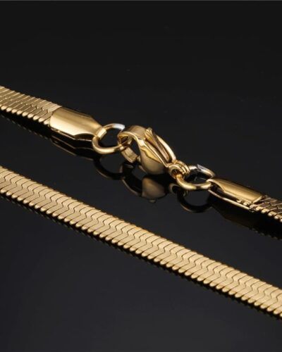 High-Quality Gold Plated Herringbone Necklace Chains Bulk