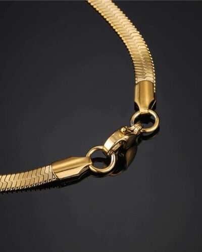 High-Quality Gold Plated Herringbone Necklace Chains Bulk