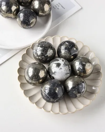 High-Quality Healing Pyrite Decorative Crystal Ball