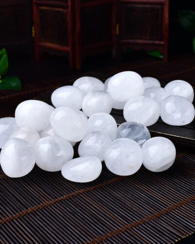 High-Quality White Crystal Tumbled Gemstones Bulk