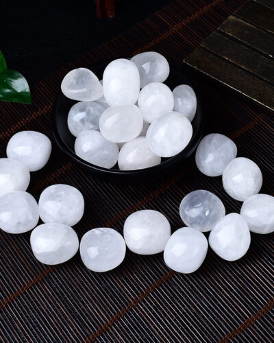 High-Quality White Crystal Tumbled Gemstones Bulk