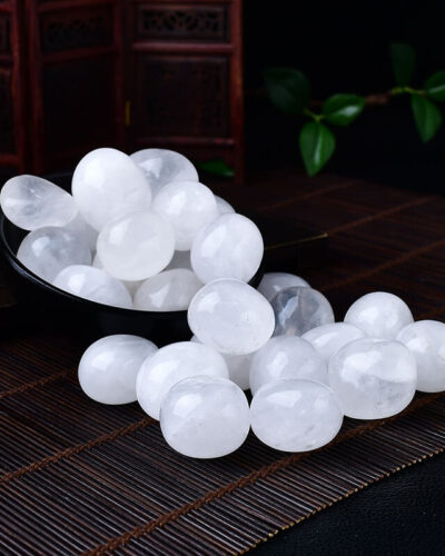 High-Quality White Crystal Tumbled Gemstones Bulk