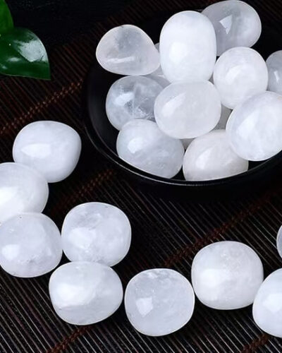High-Quality White Crystal Tumbled Gemstones Bulk