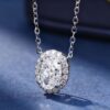 High-end Oval Lab Grown Diamond Necklaces