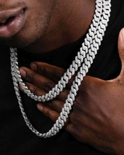 Alternativ vy av Hip Hop 10-20mm Cuban Link Chain With Zircon Diamond