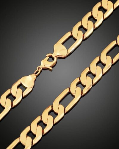 Hip-Hop Vintage 18K Gold 8MM Figaro Chain Wholesale for Women Men