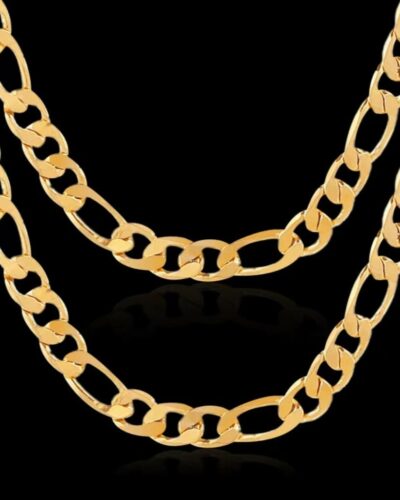 Hip-Hop Vintage 18K Gold 8MM Figaro Chain Wholesale for Women Men