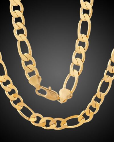 Hip-Hop Vintage 18K Gold 8MM Figaro Chain Wholesale for Women Men