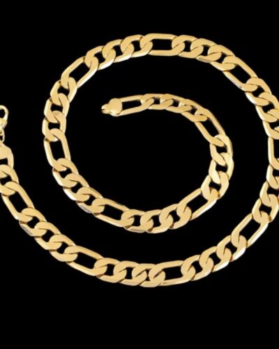 Hip-Hop Vintage 18K Gold 8MM Figaro Chain Wholesale for Women Men