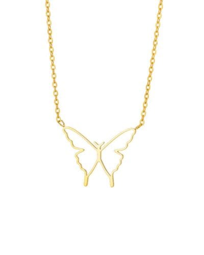 Hollow Dainty Butterfly Necklace for Women Daily Wear
