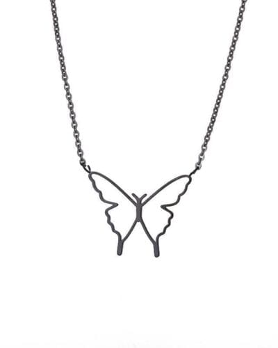 Hollow Dainty Butterfly Necklace for Women Daily Wear