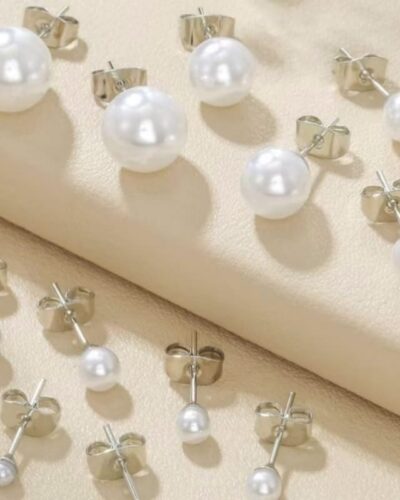 Hypoallergenic Single Pearl Stud Earrings Body Piercing