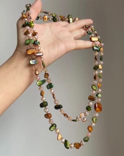 Irregular Mother-of-Pearl Long Boho Layered Necklace