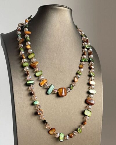 Irregular Mother-of-Pearl Long Boho Layered Necklace