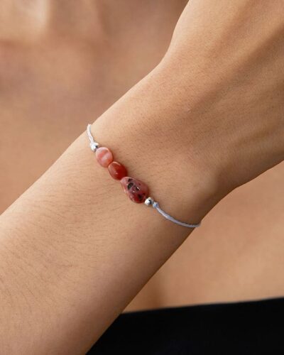 Irregular Bead Braided Birthstone Crystal Bracelets Wholesale