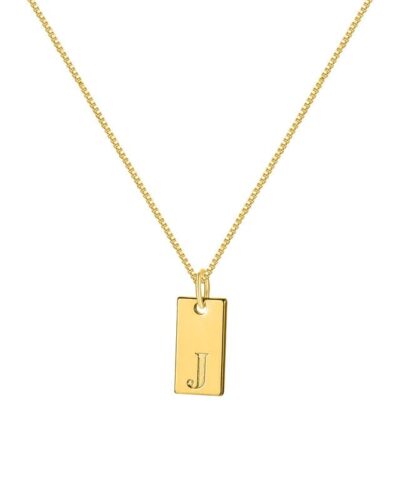 Simple Gold Letter Necklace A-Z Pendant Wholesale