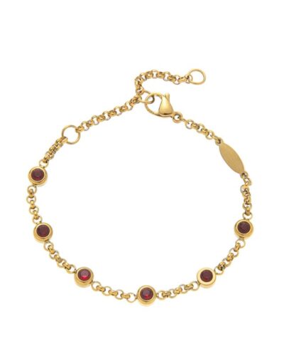18K Gold Plated Colorful Zircon Bracelet with Birthstones