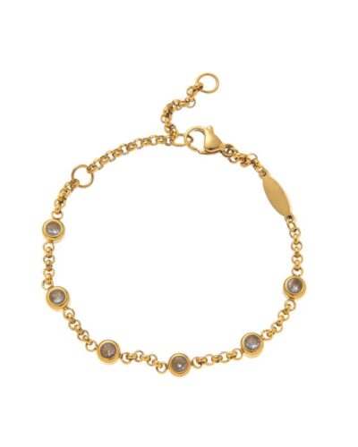 18K Gold Plated Colorful Zircon Bracelet with Birthstones