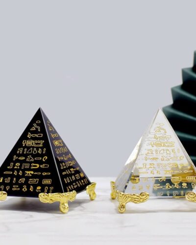 K9 High-Quality Crystal Hieroglyphics Pyramids for Healing