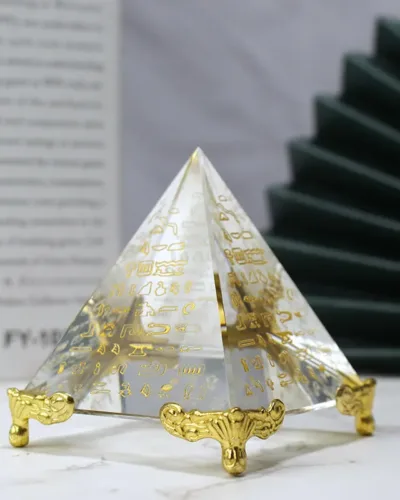 K9 High-Quality Crystal Hieroglyphics Pyramids for Healing