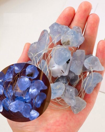Crystal Raw Stone Fairy Lights String Christmas Decoration
