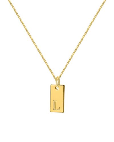 Simple Gold Letter Necklace A-Z Pendant Wholesale
