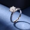 Lab Produced Diamond Rings with 6 Prongs
