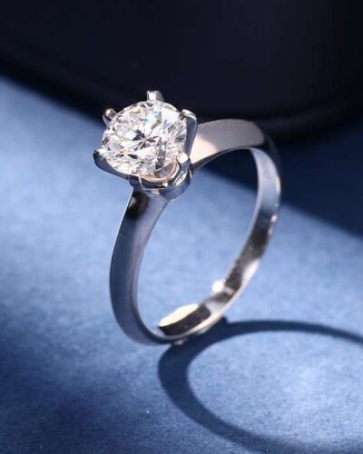 Lab Produced Diamond Rings with 6 Prongs