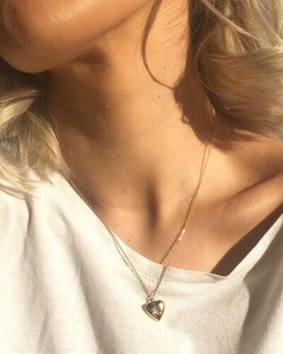 Ladies Heart Birthstone Necklace Mother's Day Present