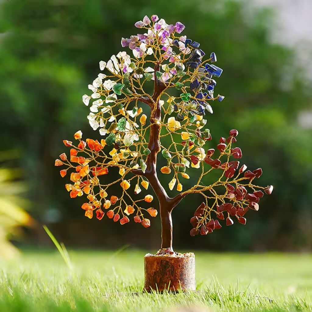 Real Colorful Chip Stones Money Crystal Tree Bulk