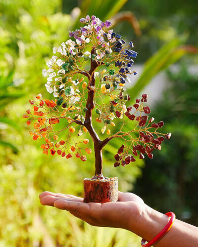 Real Colorful Chip Stones Money Crystal Tree Bulk