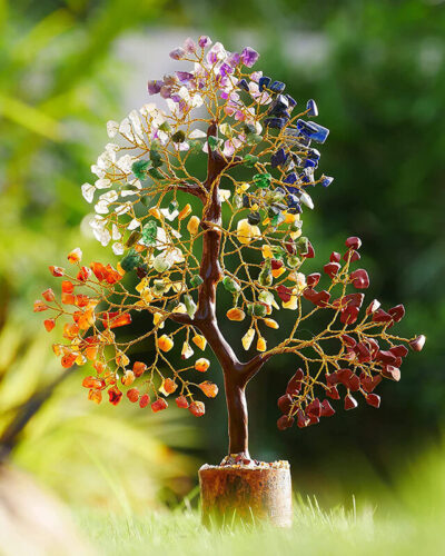 Real Colorful Chip Stones Money Crystal Tree Bulk