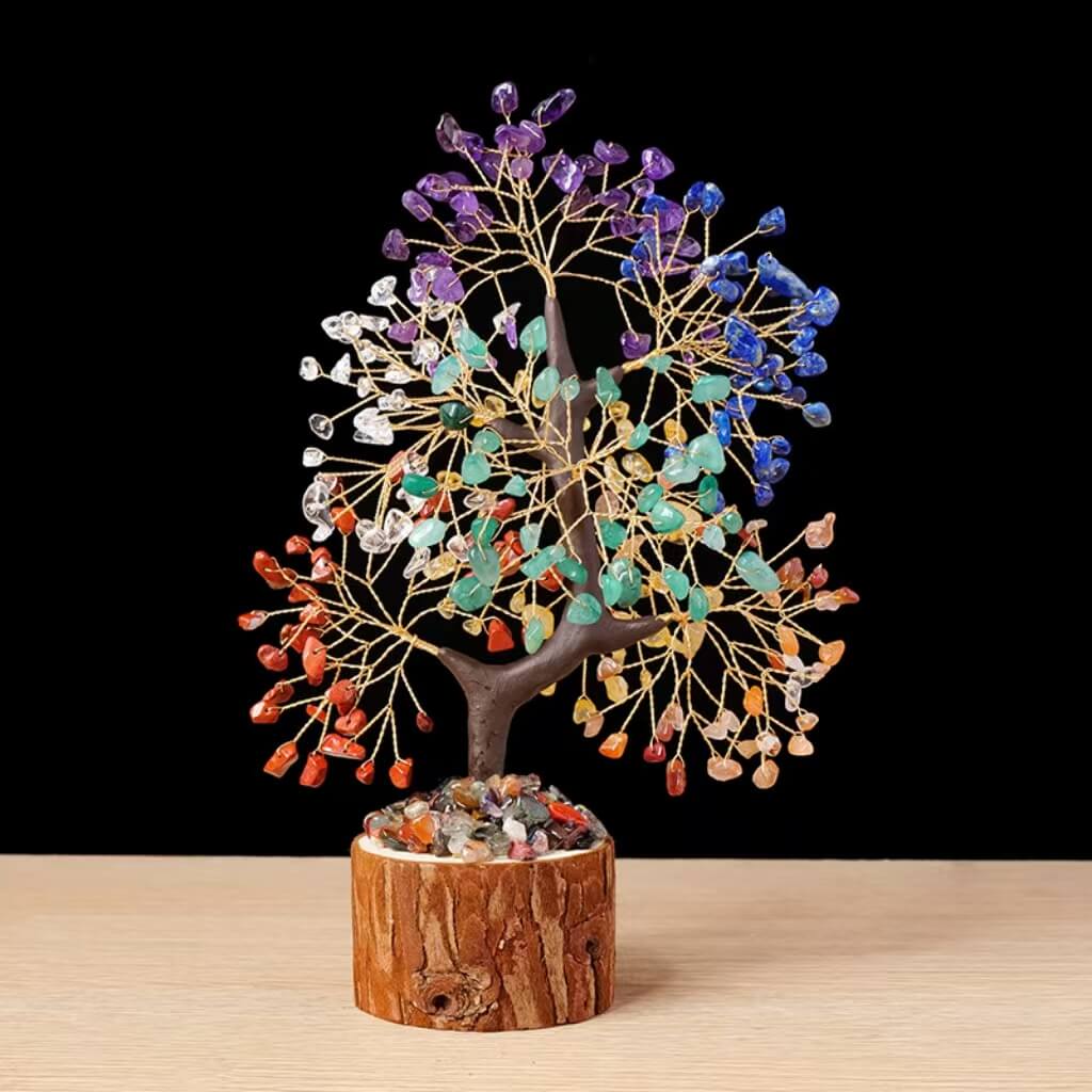 Real Colorful Chip Stones Money Crystal Tree Bulk - Kuva 4