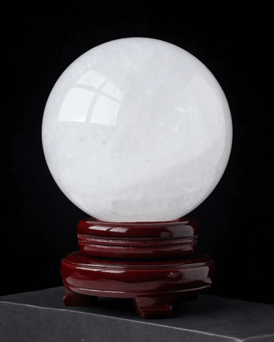 Large Natural White Calcite Magic Crystal Ball Bulk