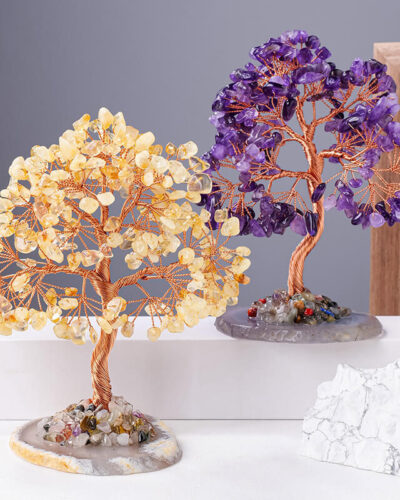 Large Tree of Life Chakras Crystal Money Trees