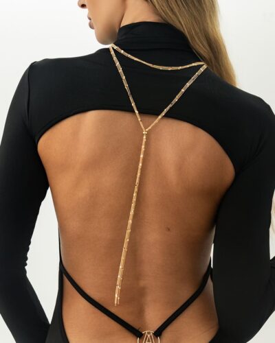 Layered Y-Shaped Tassel Long Chain Statement Necklace Sexy Style