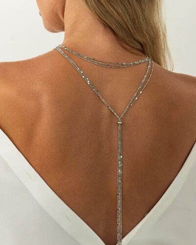 Layered Y-Shaped Tassel Long Chain Statement Necklace Sexy Style