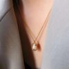 Light Luxury Stainless Steel Pearl Necklace in Gold Plating