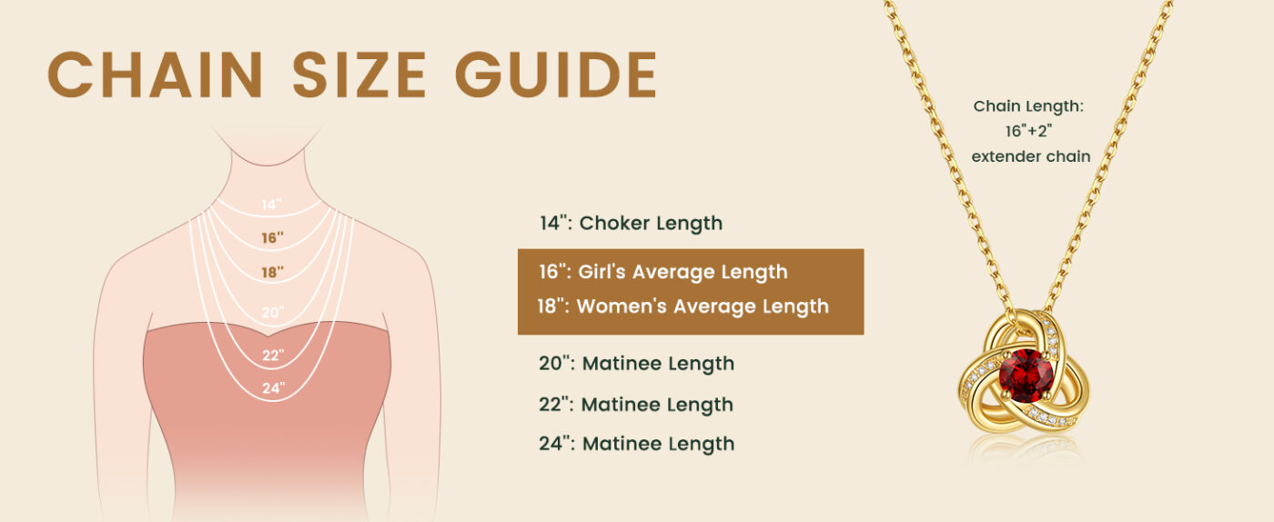 Love Knot Birthstone Necklace 14K Gold 11