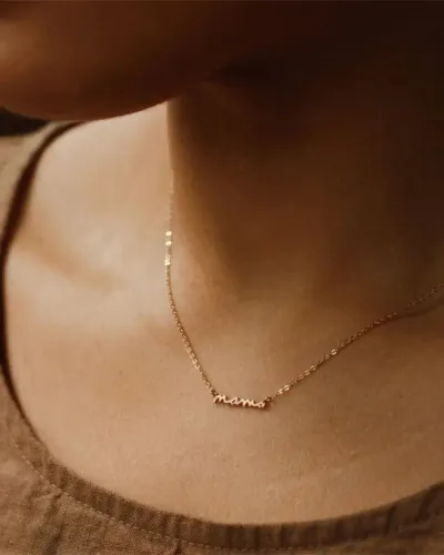 Lovely S925 Sterling Silver Mama Necklace for Birthday 3