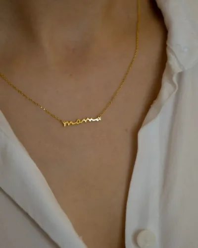 Lovely S925 Sterling Silver Mama Necklace for Birthday 6