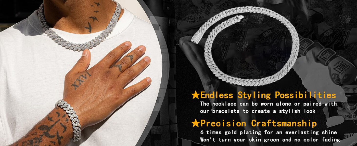 Luxury 10mm Diamond Miami Cuban Link Chain 1