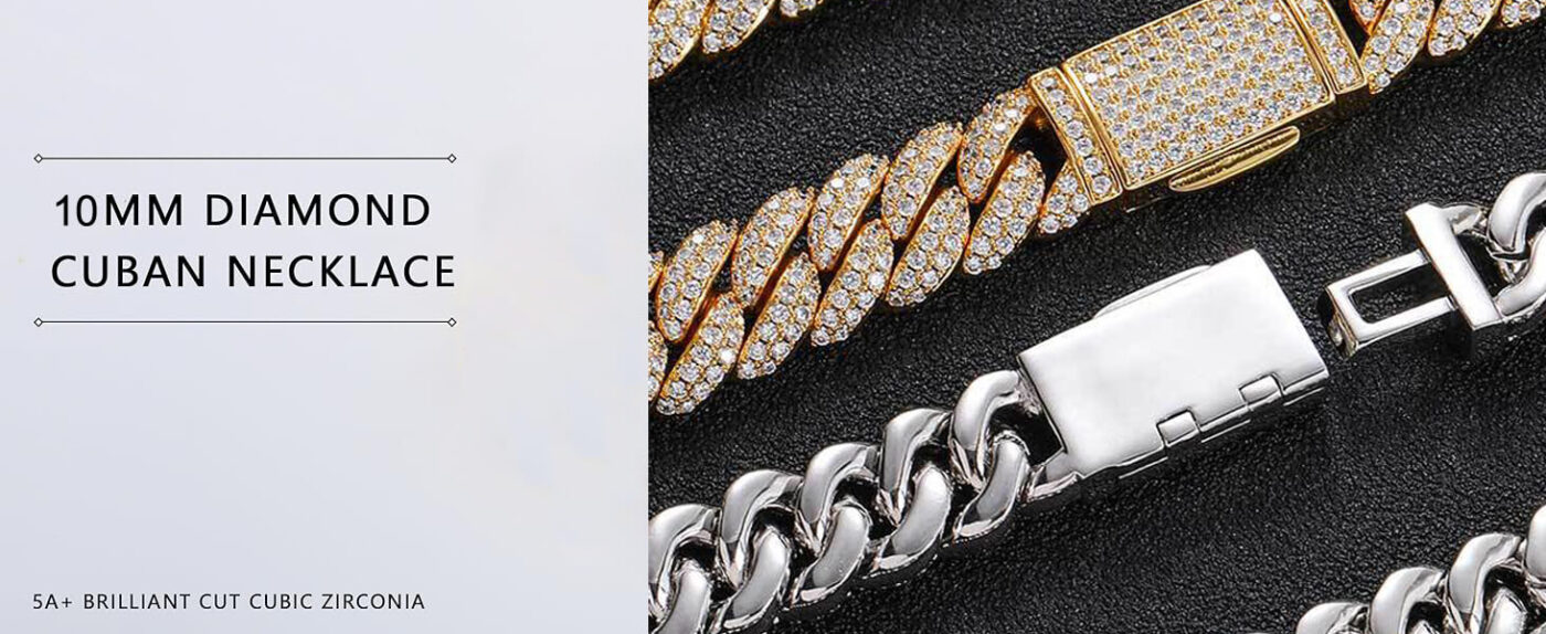 Luxury 10mm Diamond Miami Cuban Link Chain 3
