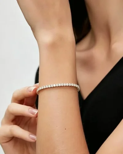 Luxury 18K Gold Moissanite Diamond Tennis Bracelet Gift for Her