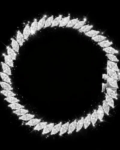 Marquise-Sterling-Silver-Moissanite-Tennis-Bracelet
